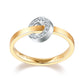 Heart Clear Series 18K Gold Diamond Ring